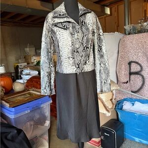 Blank NYC Black and White Leather Jacket